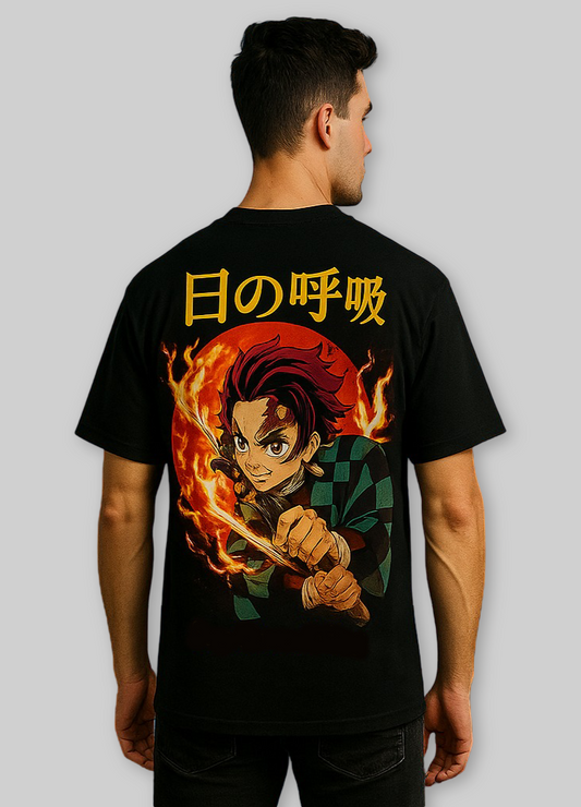 Demon Slayer Tanjiro Sun Breathing T-Shirt – Limited Edition Anime Graphic Tee